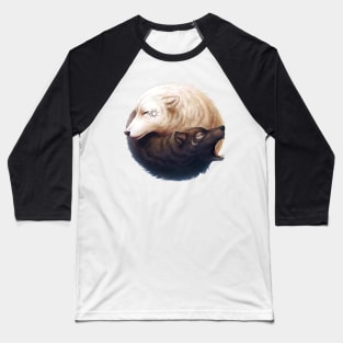 Yin and Yang Wolves Baseball T-Shirt